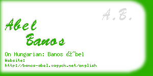 abel banos business card